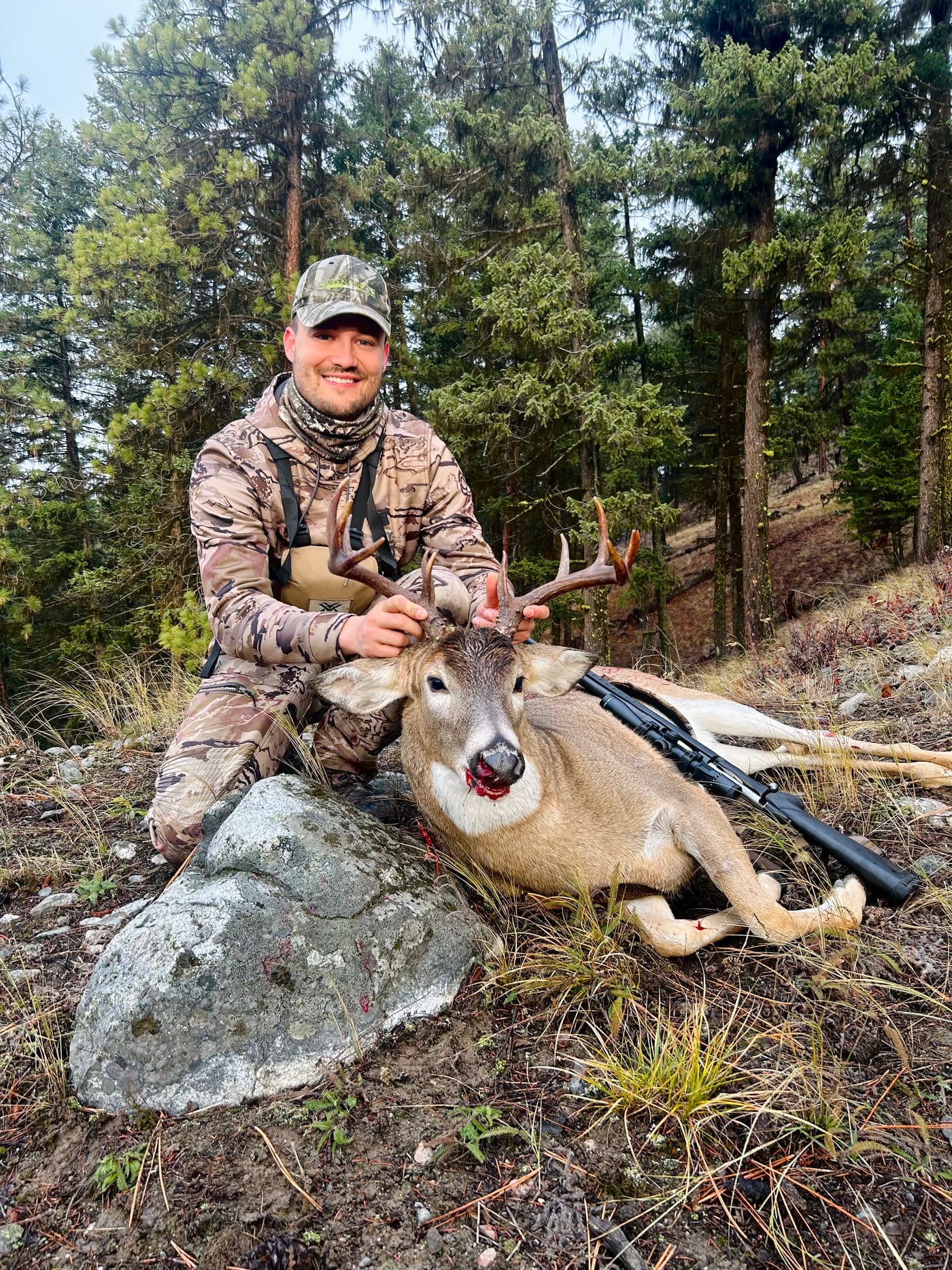 Braeden, founder of Sure Outdoors, in the British Columbia backcountry