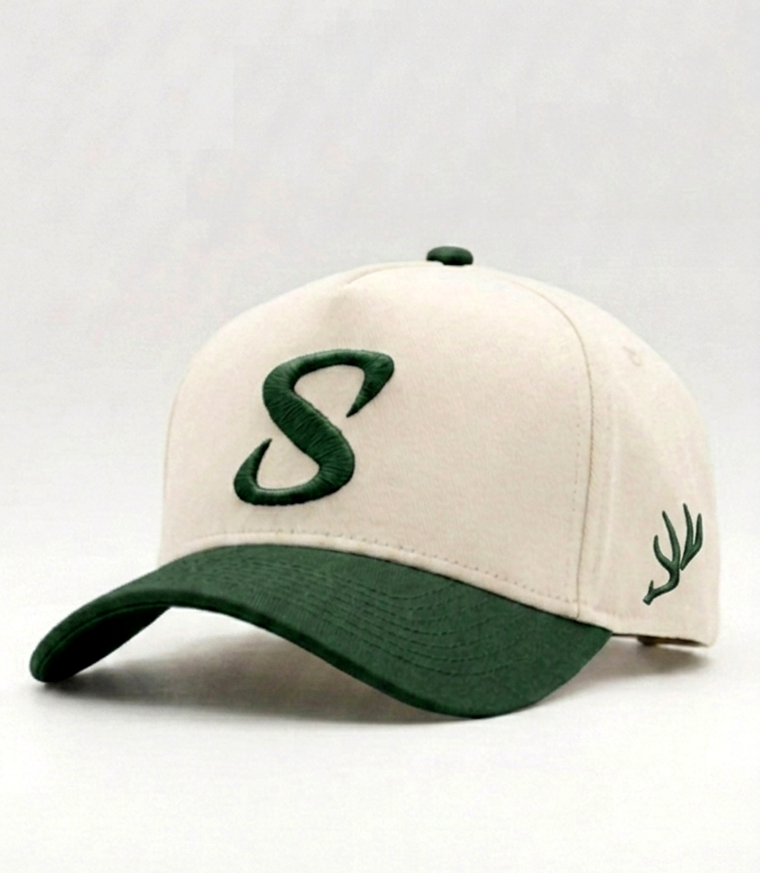 Sure Outdoors cream and forest embroidered First Run S Hat
